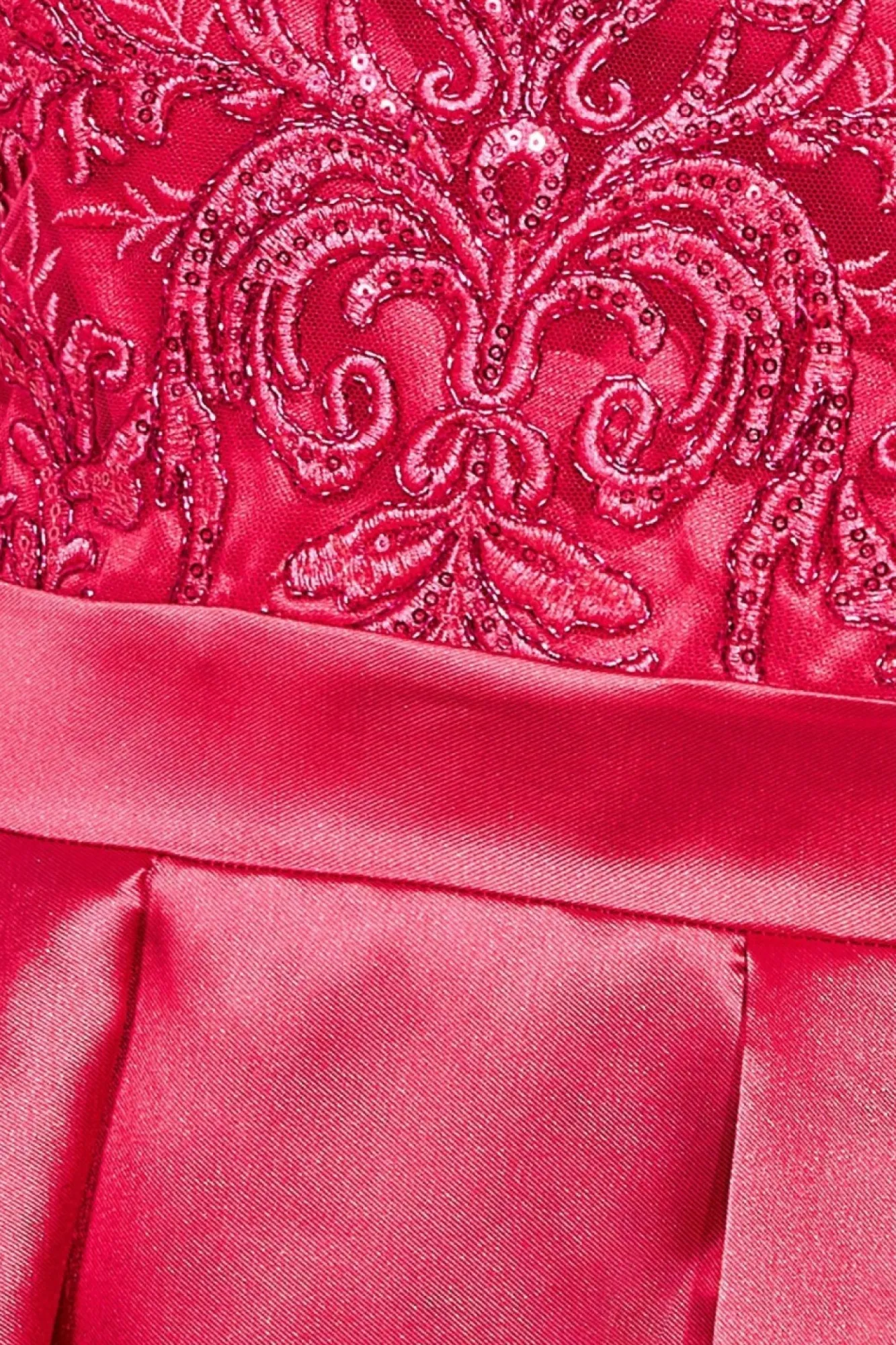 Midi Dresses^* Sequin & Satin Dipped Hem Midi - Hot Pink Hotpink