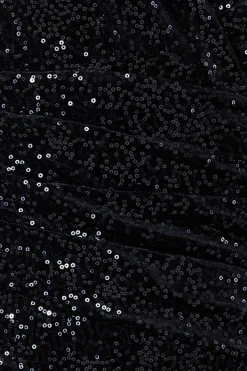 Midi Dresses^* Sequin & Velvet Bardot Midi Dress Black