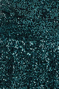 Jumpsuits^* Sequin & Velvet Corset Jumpsuit Green Emerald