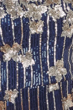 Midi Dresses^* Sequin And Feather Boobtube Midi Navy