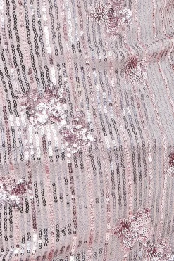Mini Dresses^* Sequin And Feather Open Back Mini Blush