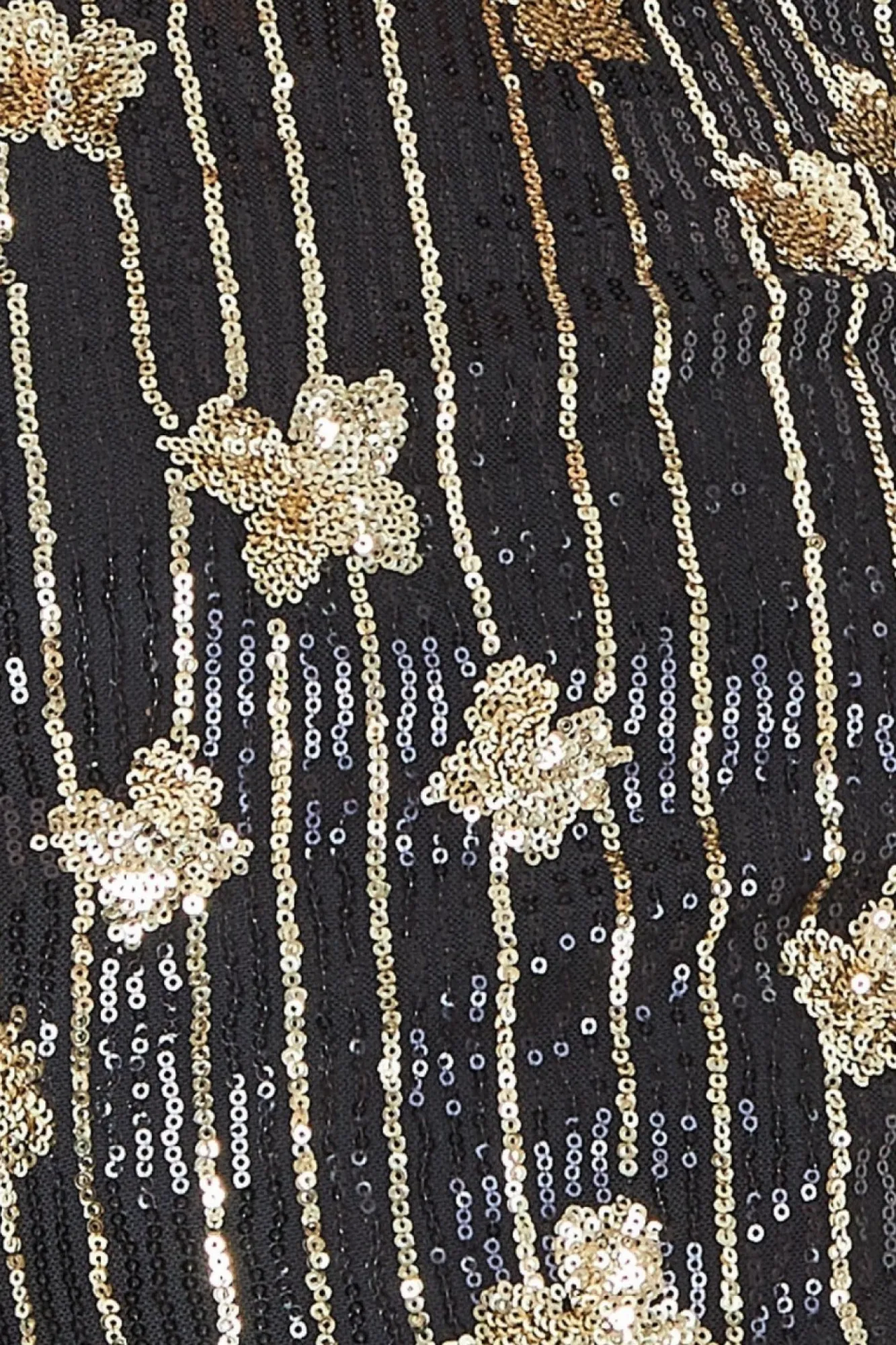 Mini Dresses^* Sequin And Feather Open Back Mini Black