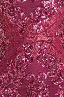 Maxi Dresses^* Sequin Cowl Back Maxi Burgundy