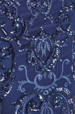 Maxi Dresses^* Sequin Cowl Back Maxi Navy