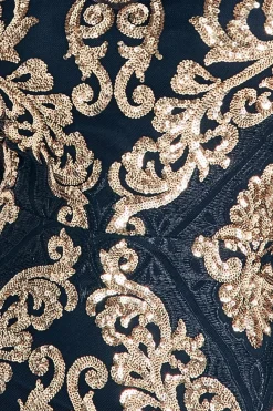 Maxi Dresses^* Sequin Cowl Back Maxi Black