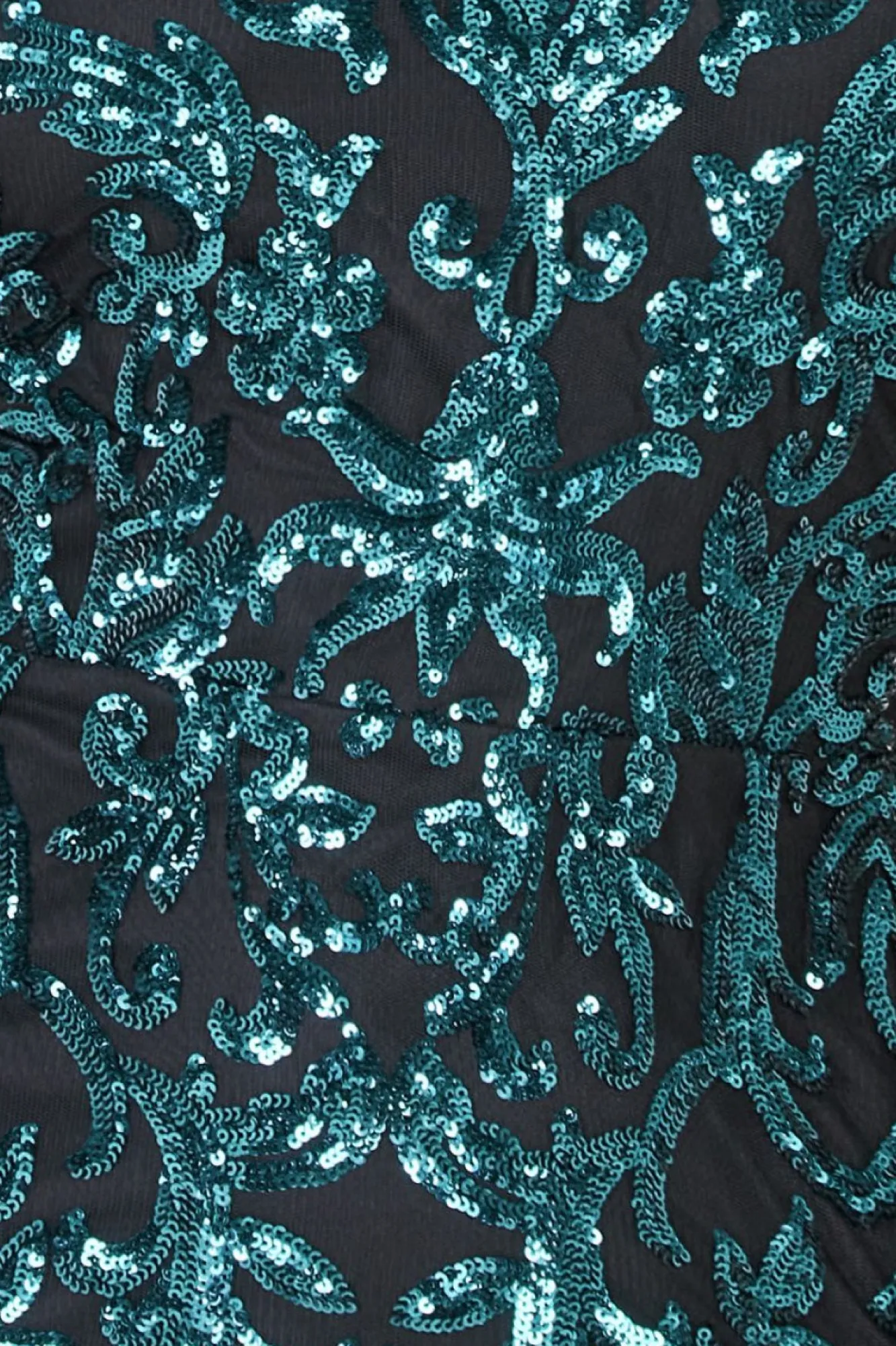 Maxi Dresses^* Sequin Mesh One Shoulder Evening Maxi Emerald