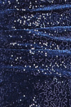 Jumpsuits^* Sequin Velvet Bardot Jumpsuit Navy