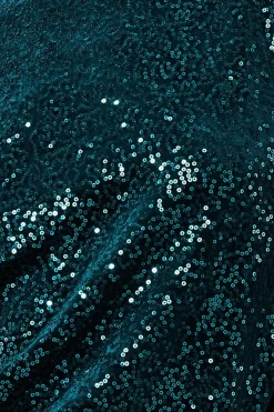 Jumpers^* Sequin Velvet Jumper Green Emerald