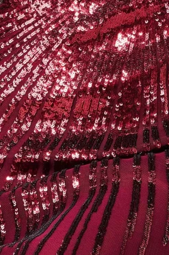 Maxi Dresses^* Shooting Star Sequin Maxi Burgundy