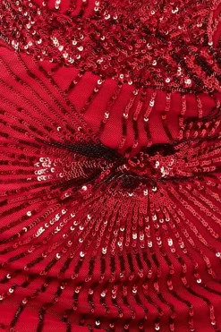 Maxi Dresses^* Starburst Effect Maxi Dress Red