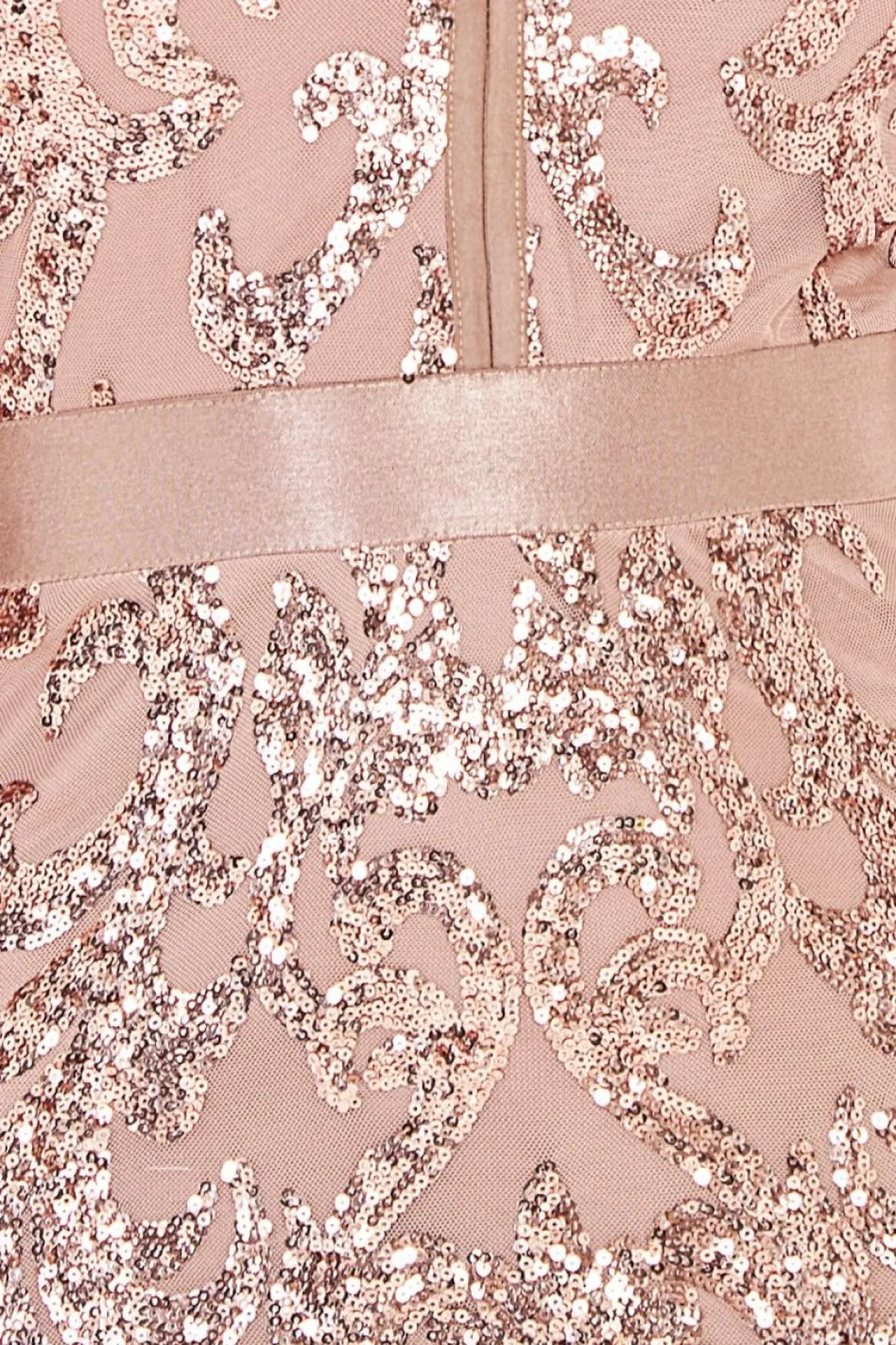 Maxi Dresses^* Tassel & Sequin Maxi With Front Split Champagne