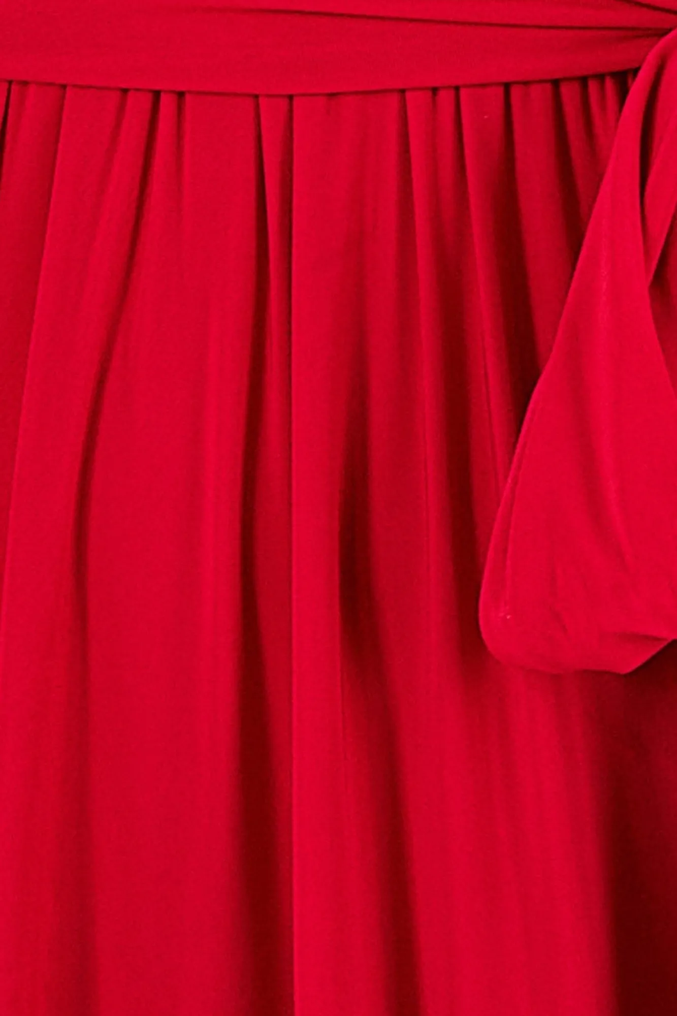 Maxi Dresses^* Wrap Front Maxi With Flutter Sleeves Red