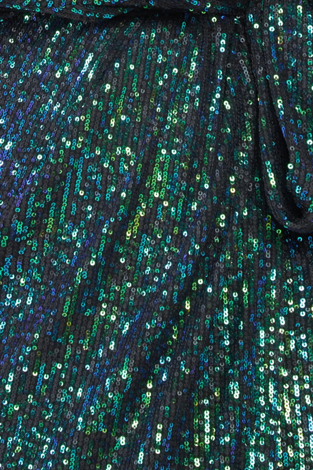 Midi Dresses^* Wrap Style Sequin Midi Dress Emerald