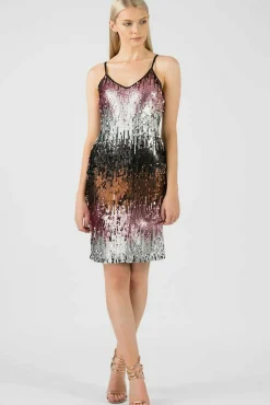 Mini Dresses^Aftershock London Ombre Sequin Midi Dress Multicolor