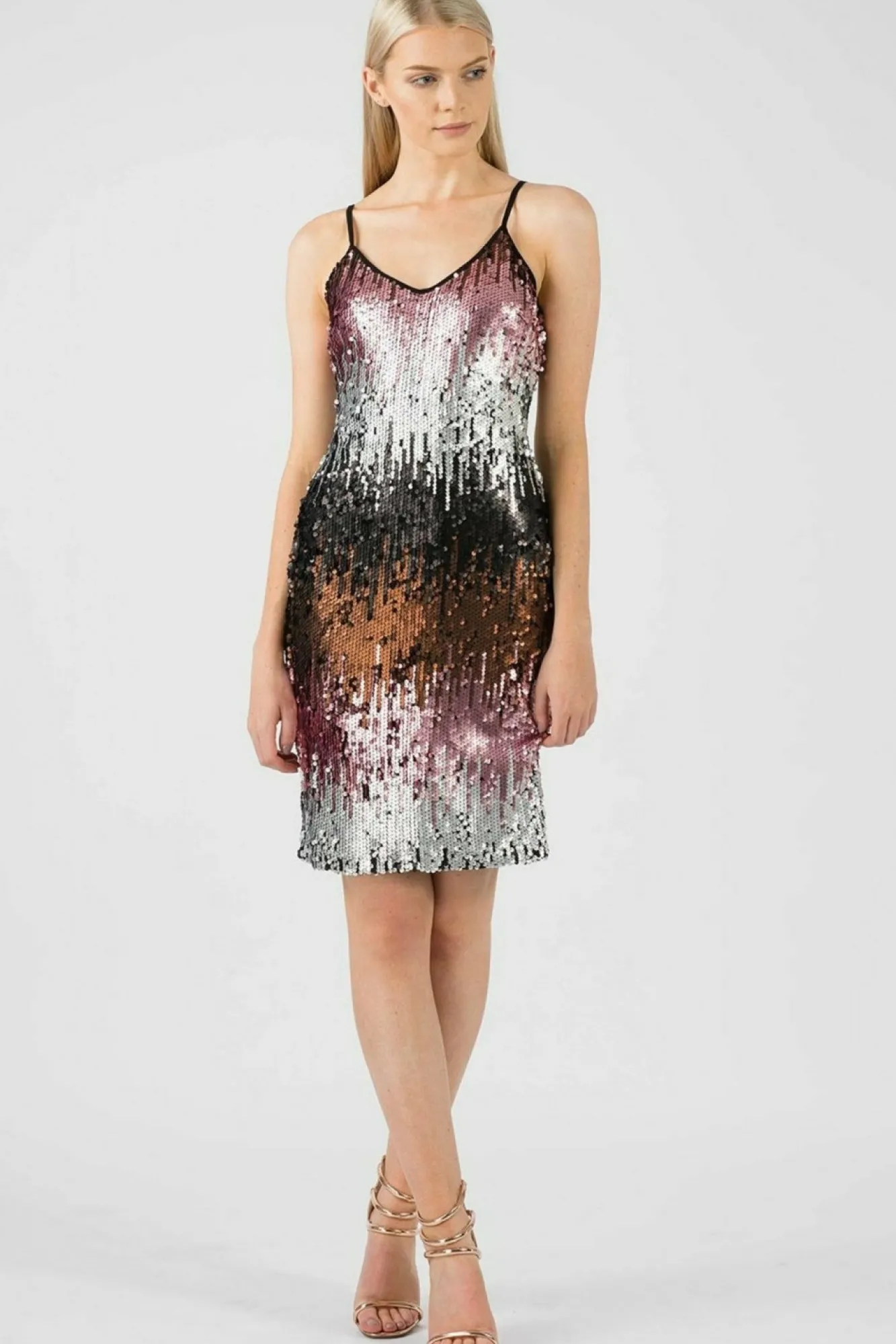 Mini Dresses^Aftershock London Ombre Sequin Midi Dress Multicolor