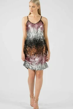 Mini Dresses^Aftershock London Ombre Sequin Midi Dress Multicolor