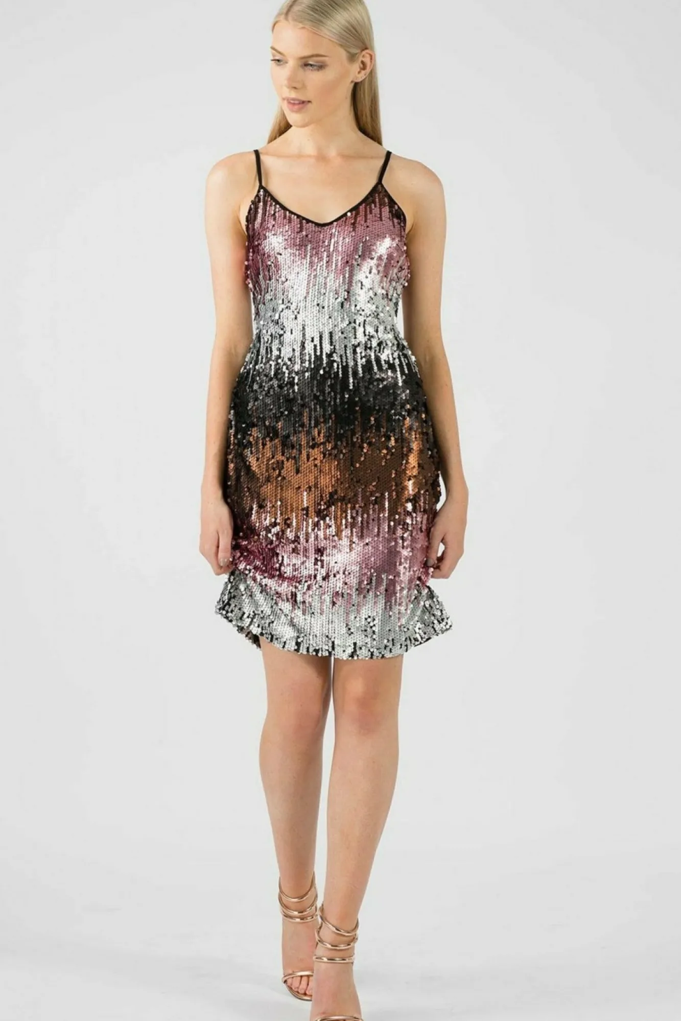 Mini Dresses^Aftershock London Ombre Sequin Midi Dress Multicolor