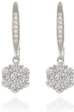 Jewellery^Cachet London Abby Cz Earrings Platinum Plated Silver