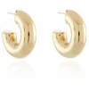 Jewellery^Cachet London Cachet Deliz Hoop Earrings Plated In Gold