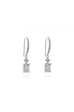 Jewellery^Cachet London Cachet Lani Cz Drop Earrings 1 Silver