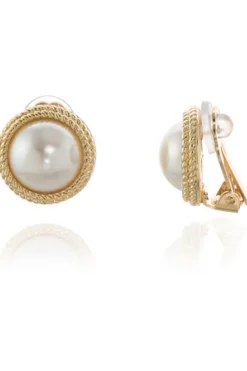 Jewellery^Cachet London Elan Clip-On Earrings 18Ct Plated Gold