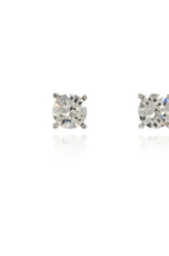 Jewellery^Cachet London Laine 8Mm Stud Earrings Platinum Plated White