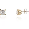 Jewellery^Cachet London Laine 6Mm Stud Earrings 18Ct Gold Plated White