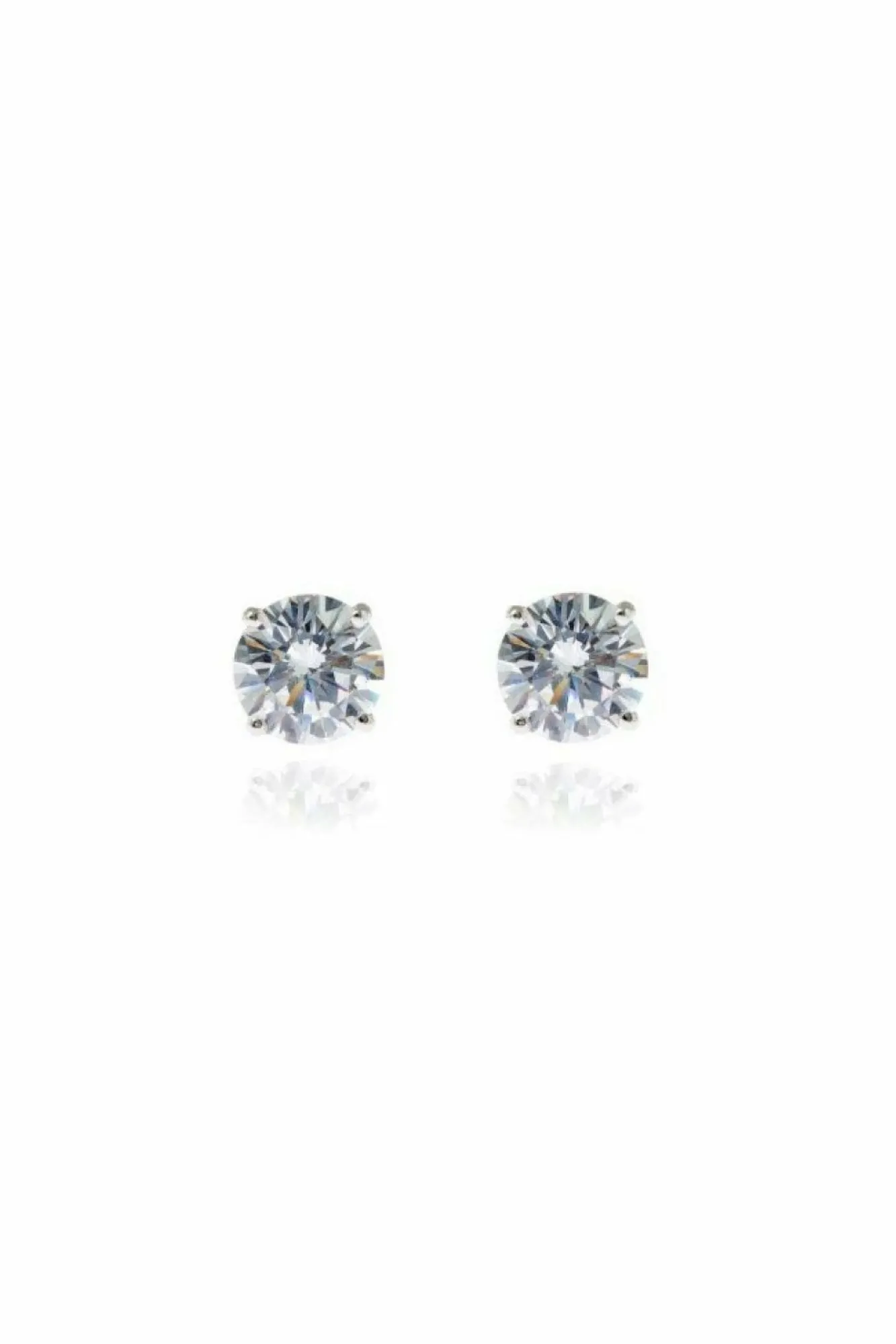 Jewellery^Cachet London Lana 6Mm Earrings With Clear Cz Silver