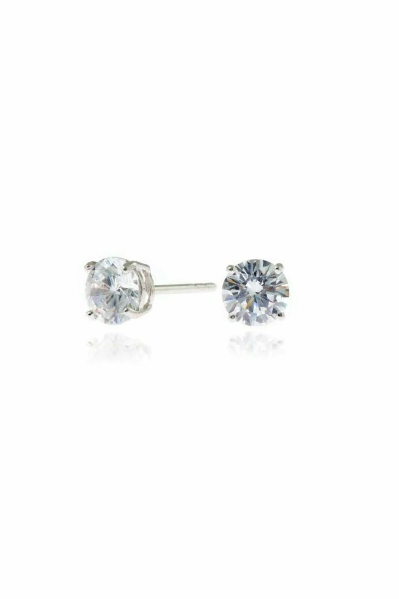 Jewellery^Cachet London Lana 6Mm Earrings With Clear Cz Silver