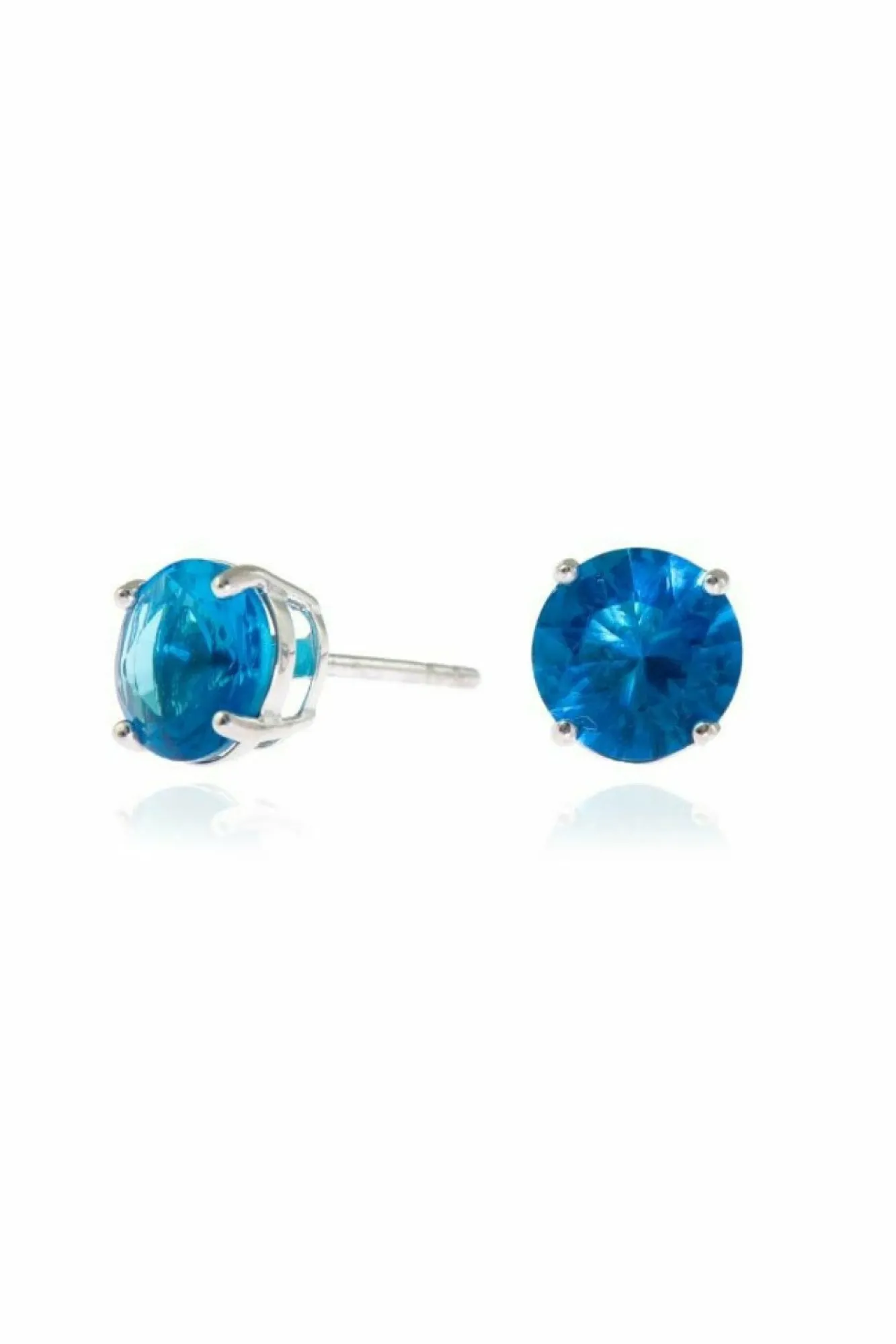 Jewellery^Cachet London Lana 8Mm Earrings Cz Ocean Blue