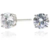 Jewellery^Cachet London Lana 6Mm Earrings Platinum Plated White