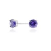 Jewellery^Cachet London Lana 6Mm Earrings Cz Platinum Plated Violet