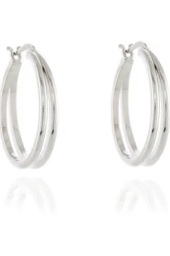 Jewellery^Cachet London Lana 25Mm Hoop Earrings Platinum Plated Silver
