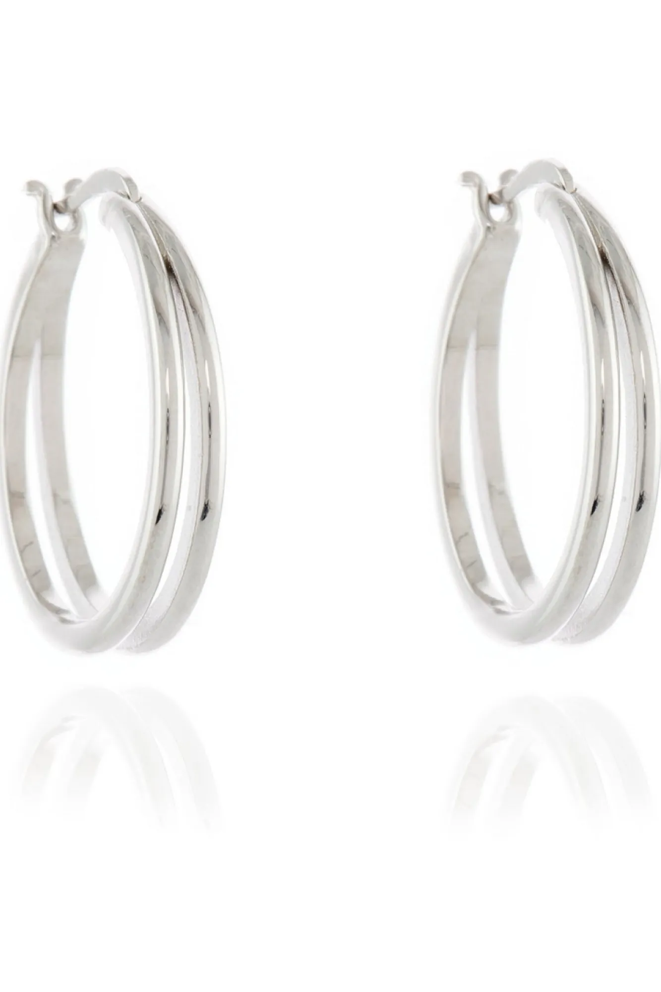Jewellery^Cachet London Lana 25Mm Hoop Earrings Platinum Plated Silver
