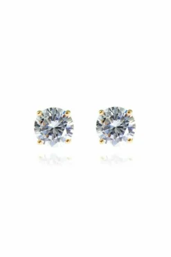 Jewellery^Cachet London Lana 8Mm Sterling Silver Plated Earrings Gold