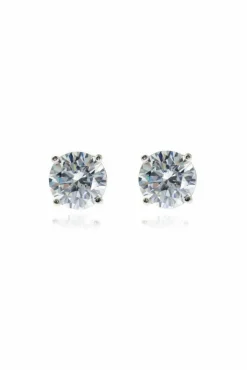 Jewellery^Cachet London Lana 8Mm Sterling Earrings Clear Cz Silver