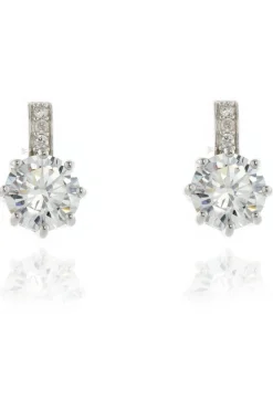 Jewellery^Cachet London Lark Cz Earrings Platinum Plated Silver