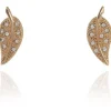 Jewellery^Cachet London Leafy Earrings 18Ct Plated Gold