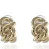 Jewellery^Cachet London Link Clip-On Earrings 18Ct Plated Gold