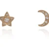 Jewellery^Cachet London Luna Star Earrings 18Ct Plated Gold