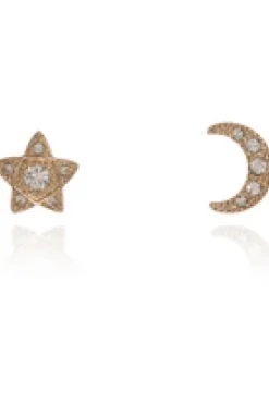 Jewellery^Cachet London Luna Star Earrings 18Ct Plated Gold