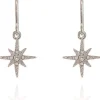 Jewellery^Cachet London North Star Earrings Platinum Plated Silver