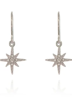 Jewellery^Cachet London North Star Earrings Platinum Plated Silver
