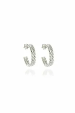 Jewellery^Cachet London Oletta 2Cm Hoop Earrings Platinum