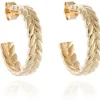 Jewellery^Cachet London Oletta 18Mm Hoop Earrings 18Ct Plated Gold