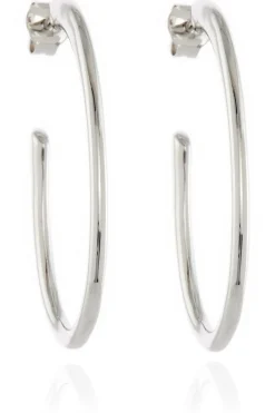 Jewellery^Cachet London Palila 34Mm Hoop Earrings Platinum Plated Silver