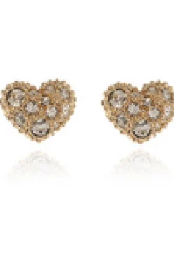 Jewellery^Cachet London Pom Pom Heart Earrings 18Ct Plated Gold