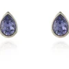 Jewellery^Cachet London Ran Earrings Tanzanite Crystal Platinum Plated Violet