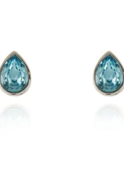 Jewellery^Cachet London Ran Earrings Aquamarine Crystal Platinum Blue
