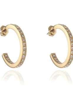 Jewellery^Cachet London Saga Large Hoop Earrings 18Ct Pleated Gold